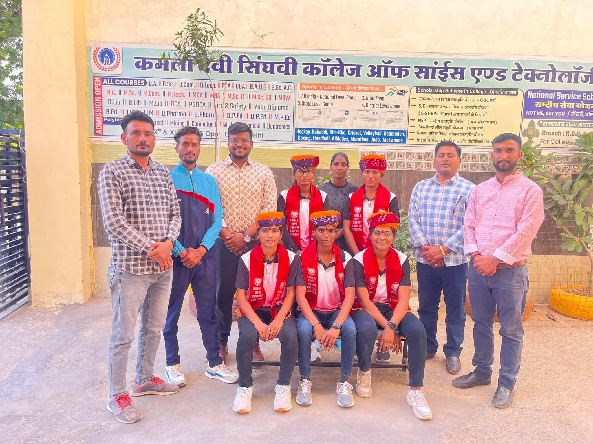 Selected Players at College Building